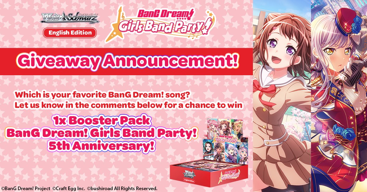 Booster Pack BanG Dream! Girls Band Party! 5th Anniversary ｜ Weiß Schwarz