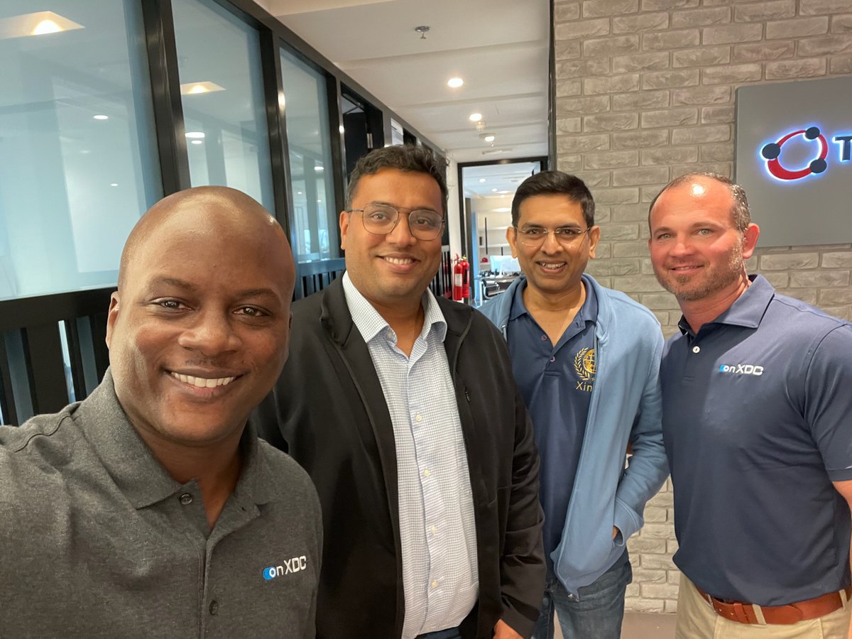 onXDC🚀 (@onxdcnetwork) on Twitter photo Such a pleasure to spend time w/ <a href="/atulkhekade/">Atul Khekade</a> <a href="/riteshkakkad/">XDC Ritesh Kakkad</a> in the #Dubai <a href="/XinFin_Official/">XinFin</a> office w/ <a href="/CryptoMitch4/">CryptoMitch</a>
Let's grow the greatest #blockchain ecosystem in the 🌎 #XDC Network!🚀
Don't miss the 1st Conference for the #XDCNetwork
Tickets: onxdc.network/events Such a pleasure to spend time w/ <a href="/atulkhekade/">Atul Khekade</a> <a href="/riteshkakkad/">XDC Ritesh Kakkad</a> in the #Dubai <a href="/XinFin_Official/">XinFin</a> office w/ <a href="/CryptoMitch4/">CryptoMitch</a>
Let's grow the greatest #blockchain ecosystem in the 🌎 #XDC Network!🚀
Don't miss the 1st Conference for the #XDCNetwork
Tickets: onxdc.network/events
