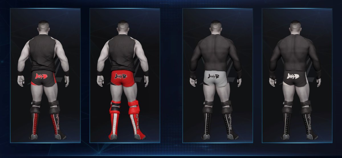 Bobby Fish attire pack that goes perfectly with @kaaalua 's Bobby Fish CAW. Tags: bobbyfish, redragon #WWE2K23