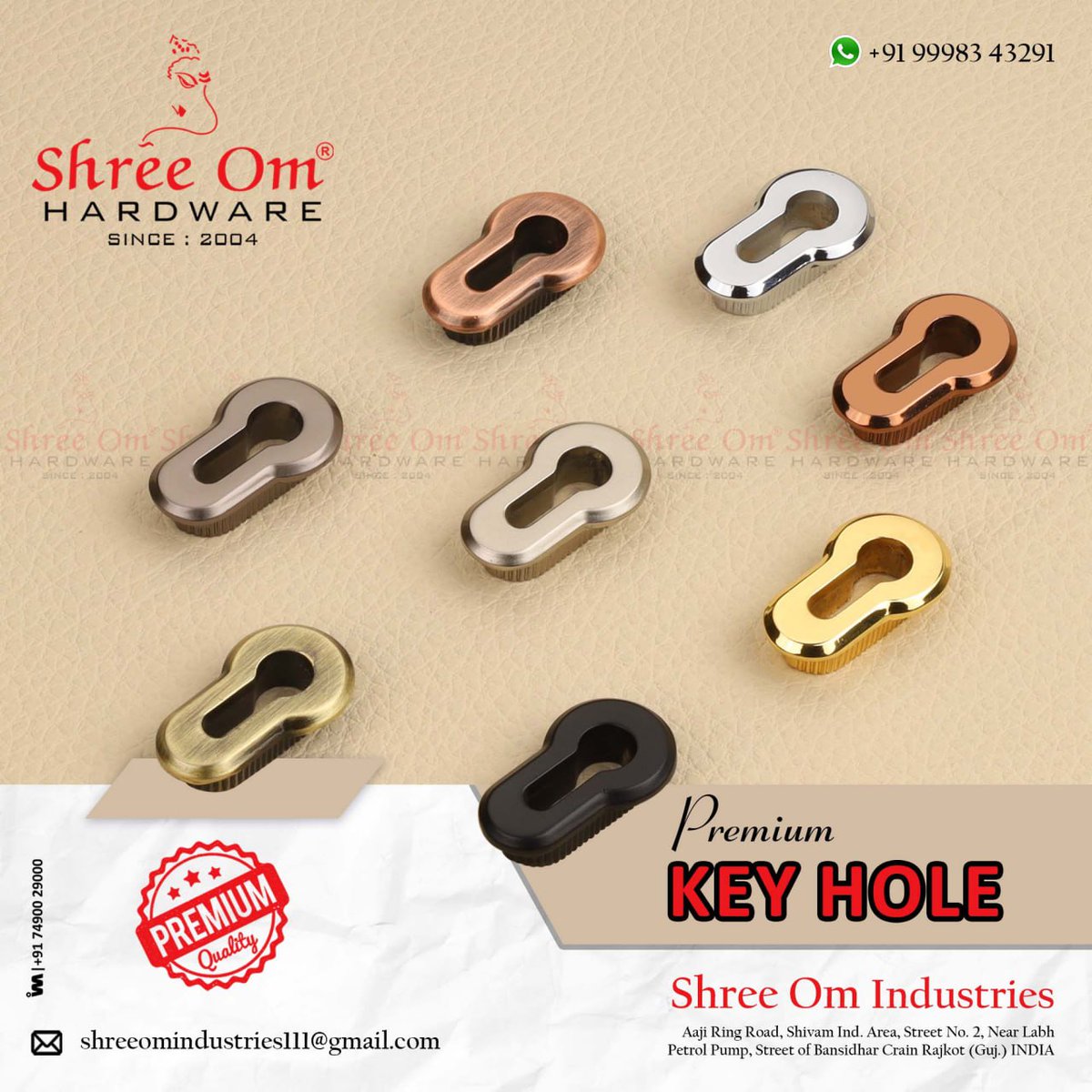 ibais_hardware's tweet photo. Shree Om Industries - Rajkot

For enquiry via WhatsApp click:
https://t.co/c0fvROjIMH

Mr. Alpesh Barasiya- 99983 43291
#khutihardware #towerbolt #kitchenjali #towelrack #curtainbracket #khutihardware #doormagnet #glassstud #sofaleg 
.
@IBAISMEDIA https://t.co/2M7Yw0XQJJ