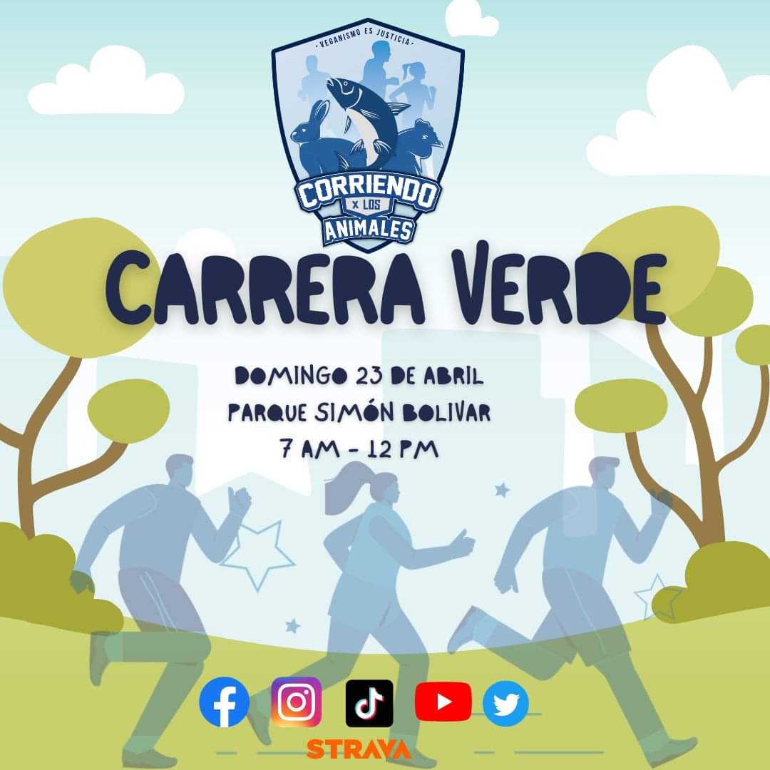 #carreraverde #veganismo  #veganrunner #liberacionanimal Estaremos en este evento difundiendo el respeto animal. ¿Qué esperas para ayudar a los animales? #veganismoesjusticia