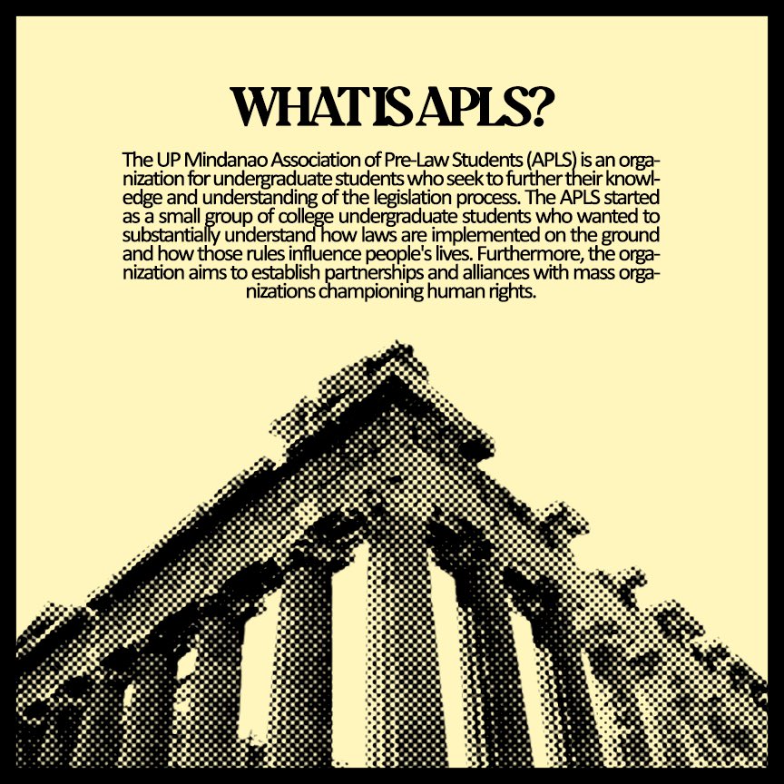 upminprelaw's tweet photo. 𝐀𝐏𝐋𝐒? 𝐀𝐍𝐎 𝐘𝐀𝐍, 𝐅𝐑𝐔𝐈𝐓?

Let’s take a look at the FAQs of the UP Mindanao Association of Pre-Law Students! https://t.co/S2Ho2EIF2D