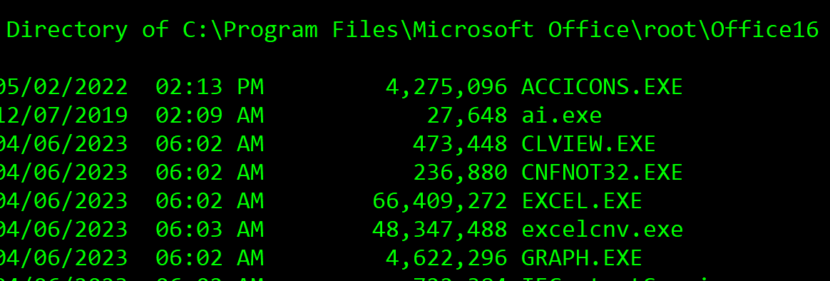 Here's a fun find

Microsoft Office is vulnerable to a binary planting issue when you place AI.exe into %ProgramFiles%\Microsoft Office\root\&lt;Office Version&gt;

MSWord.exe apparently looks there for AI.exe first and you can hijack the proper AI.exe load with your malicious one

👀