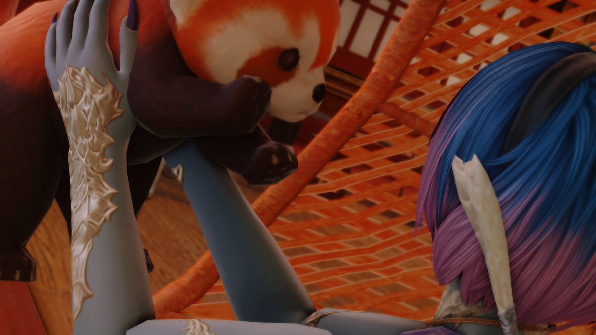 Moira_Discordia's tweet photo. My favorite companion! Thanks to an absolutely amazing @Lyse_XIV I got to have very cute photos of my lil buddy Red #yonapose #lysepose https://t.co/EpoVpMRFZO