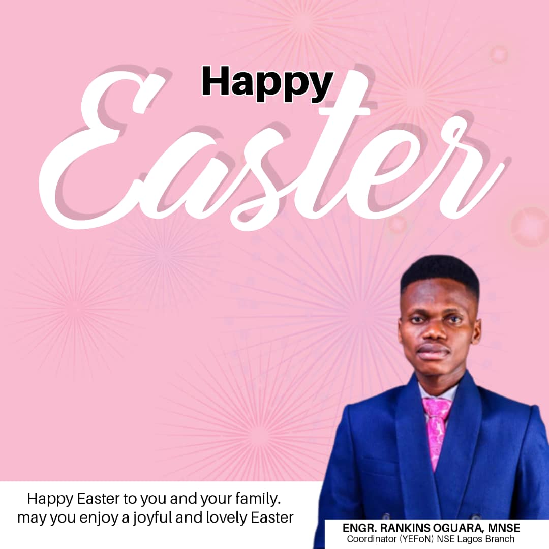RankinsOguara's tweet photo. Happy Easter!

May the love and reason for this season bring Hope, Joy, Peace, Love and Happiness.

#Easter #Easter2023 #EasterSunday2023 #HolyWeek2023 #HolyWeek #Youngengineer #Youngprofessionals #CivilEngineer #Construction #projectmanagement #ConstructionIndustry https://t.co/i6pAwUvGXS