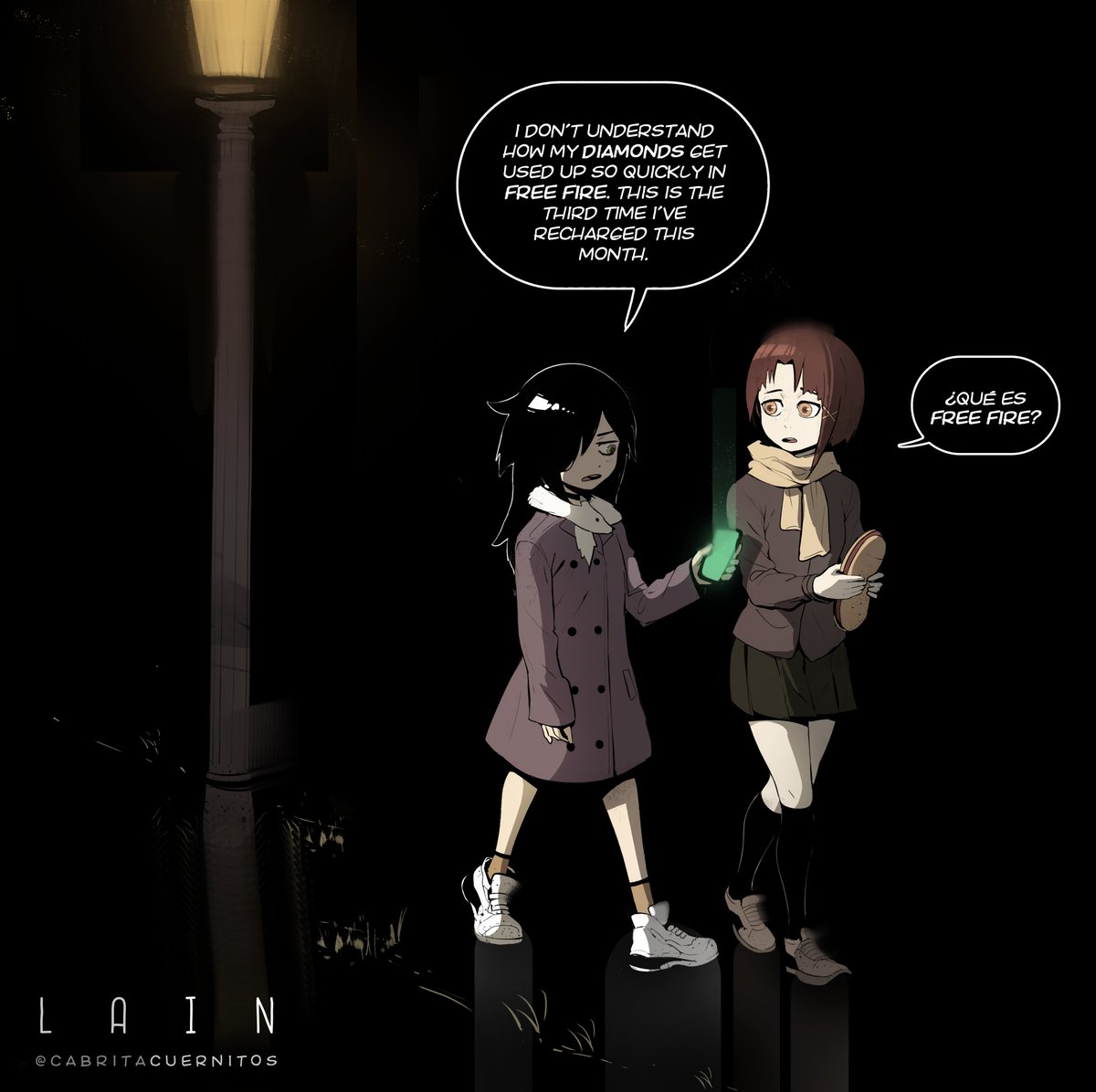 CCuernitos's tweet photo. She is holding a choripán with chimichurri.

#lain #tomoko #watamote https://t.co/CWHExnJbUl