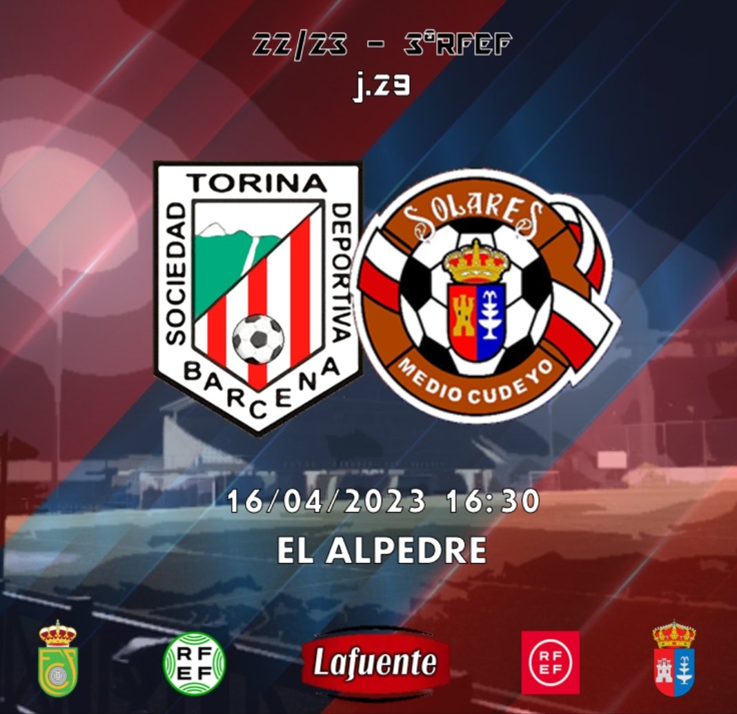 SDSolares1969's tweet photo. 👣 El camino sigue...

🆚 @SDTORINA 

📅 16/4/23
⏰ 16:30h

🏟️ El Alpedre

🚌 Última salida del año al bonito pueblo de Bárcena de Pie de Concha.

⚔️ Una nueva batalla que superar para afrontar la batalla final.

🫡 Aquí nadie deja de creer, ¡SI SE PUEDE!

#VamosSMC♥️💙 https://t.co/su6Lqdvbv7