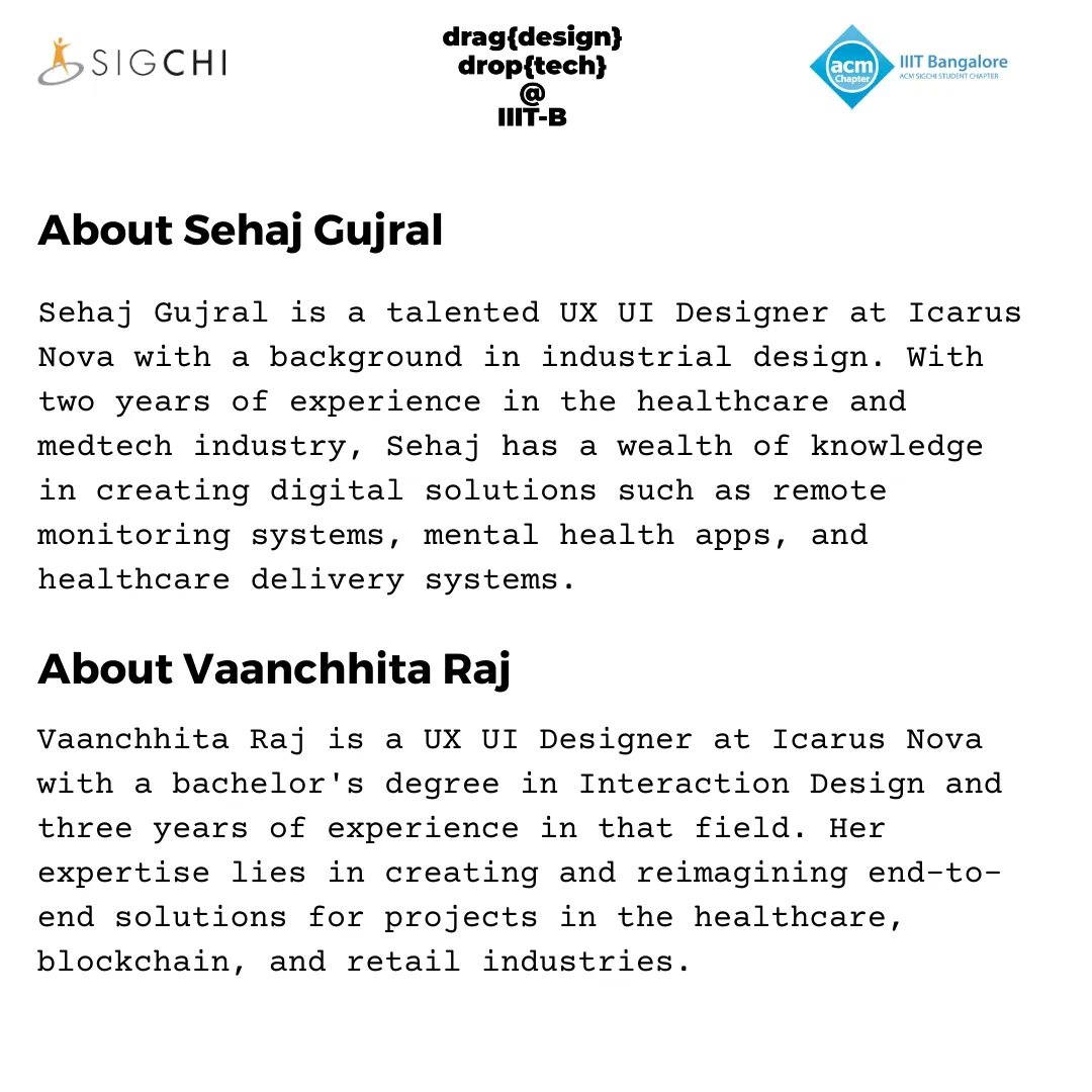 iiitbsigchi's tweet photo. UX research is cool but how do we translate the insights into design?

Let's catch y'all mastering the art of using design tools like Figma this Wednesday. We have two amazing designers from Icarus Nova, Sehaj Gujral and Vaanchhita Raj, to get us all in action!

RSVP link in bio https://t.co/7zfCWufmcz