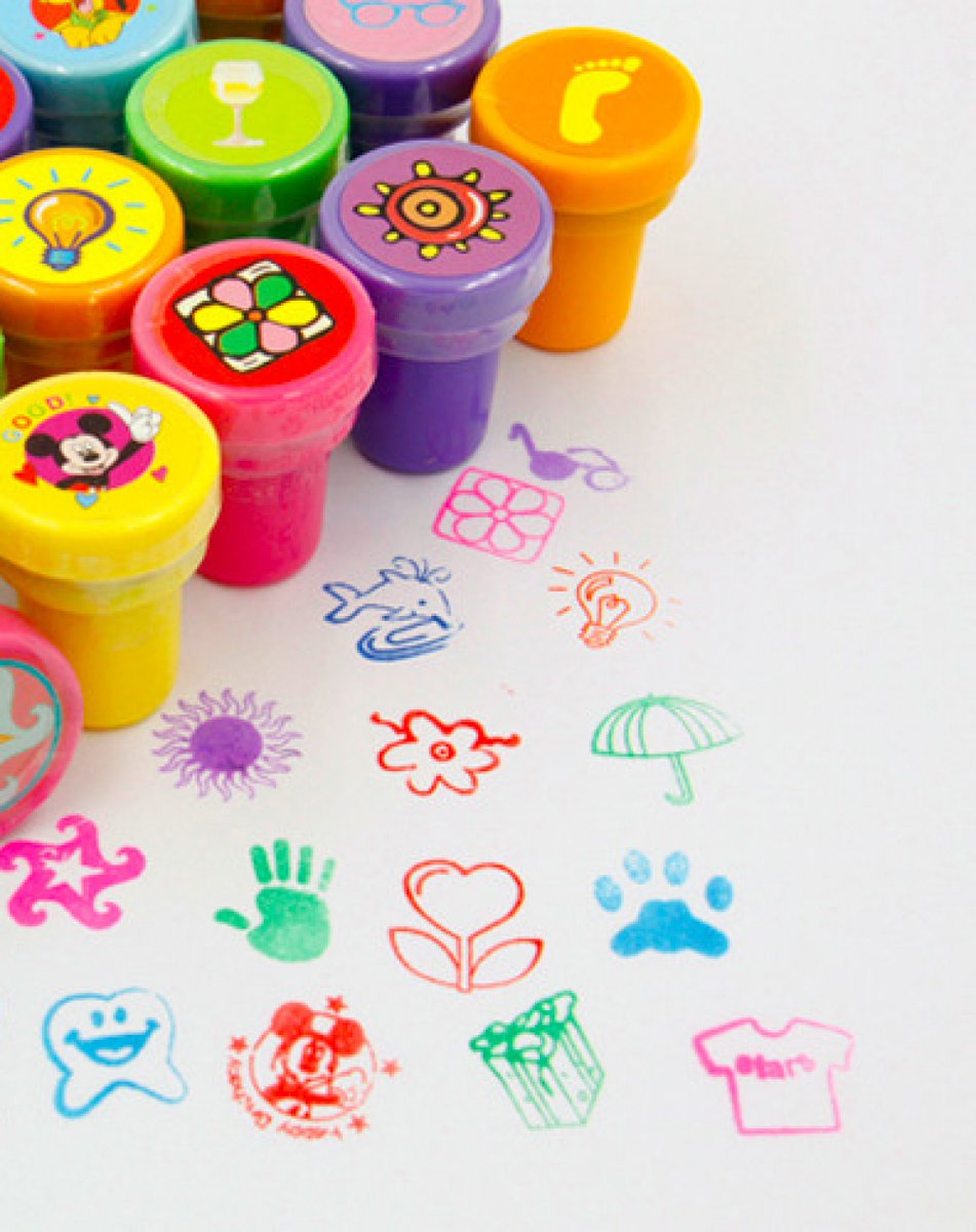 Colorful Stamps Set for Kids' Birthday Party Celebration #fathersday