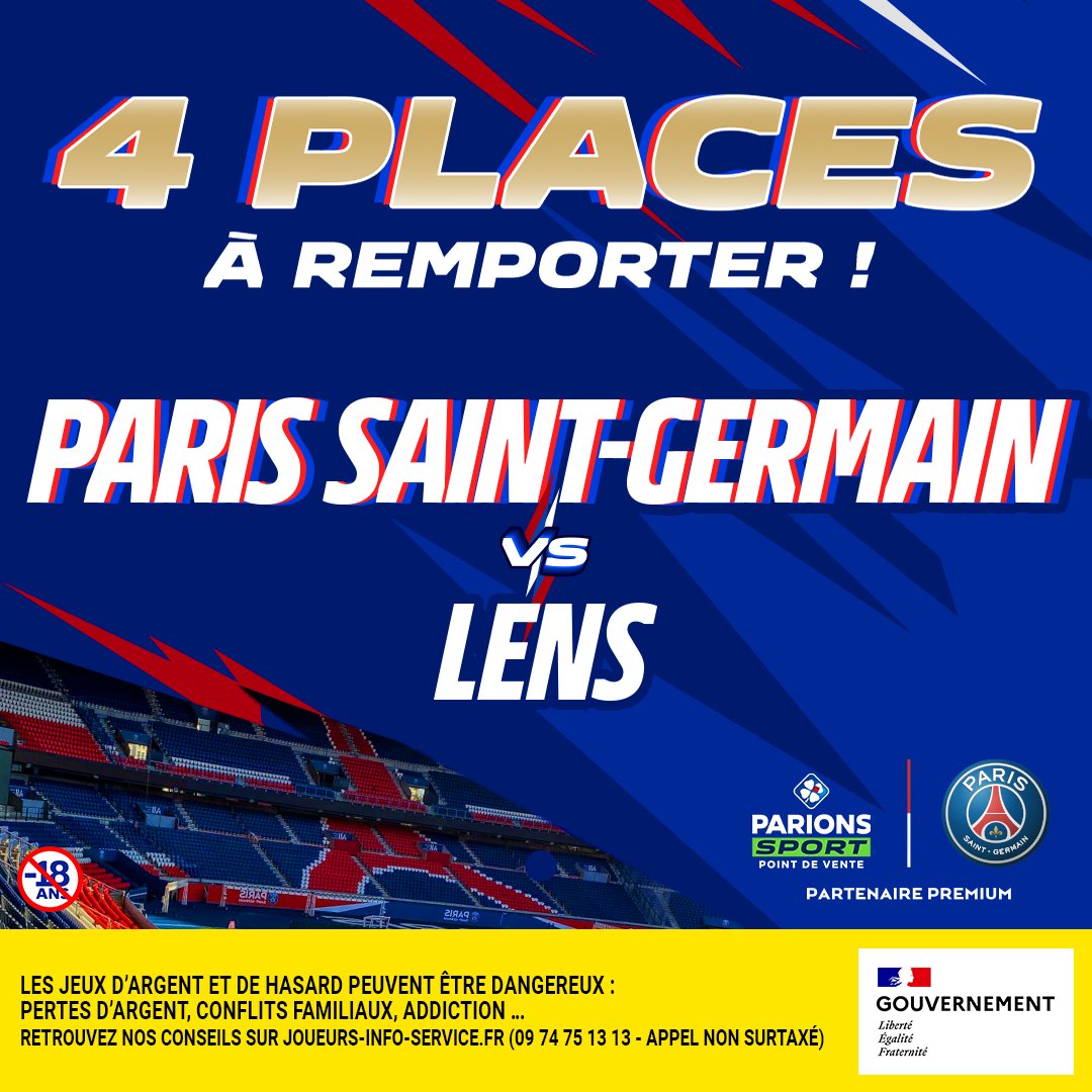 ParionsSport_EL's tweet image. Gros choc au Parc des Princes ce week-end 🔥 Toi aussi, tu veux assister au match #PSGRCL? Tu sais ce qu'il te reste à faire avec 2x2 places à gagner 😏
Pour participer: 
➡ RT &amp;amp; follow

Fin du jeu 12/04 à 23h59