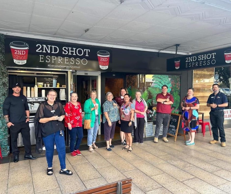 SQLandscapes's tweet photo. 2ND SHOT β // #SQLandscapes Chief Operating Officer Leanne Stevens, and Geoff Reid our Toowoomba-based Regional Agriculture Landcare Facilitator visited the Black Coffee Indigenous Business Network at 2nd Shot Coffee, Toowoomba. https://t.co/ITzUAwGVuL