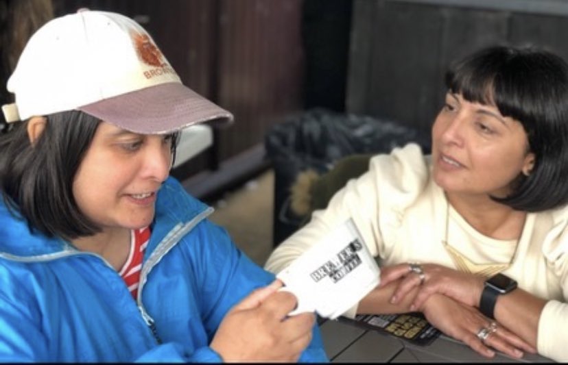 Saba_Salman's tweet photo. #NationalSiblingsDay2023 and @Sibs_uk focuses on the unique (tricky/fun/stuff inbetween) role siblings have in the lives of their disabled brothers or sisters #SiblingStrengths

So: me and Raana debating the merits of coffee and, typically, whether I’d get her another! #fragilex https://t.co/t7XtF6VMO2