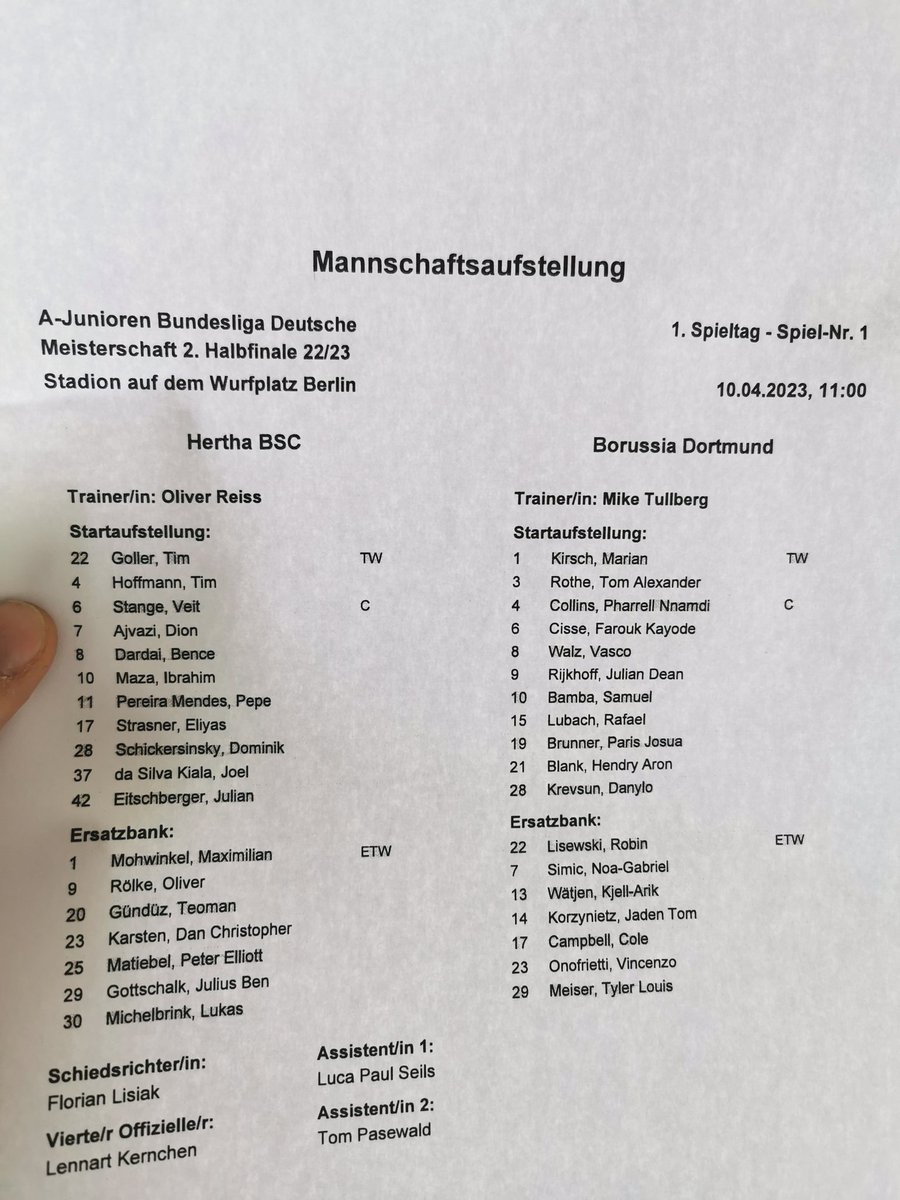 Seitd igr zufrieden mit der Aufstellung? #BSCBVB #BSCU19 #HaHoHe