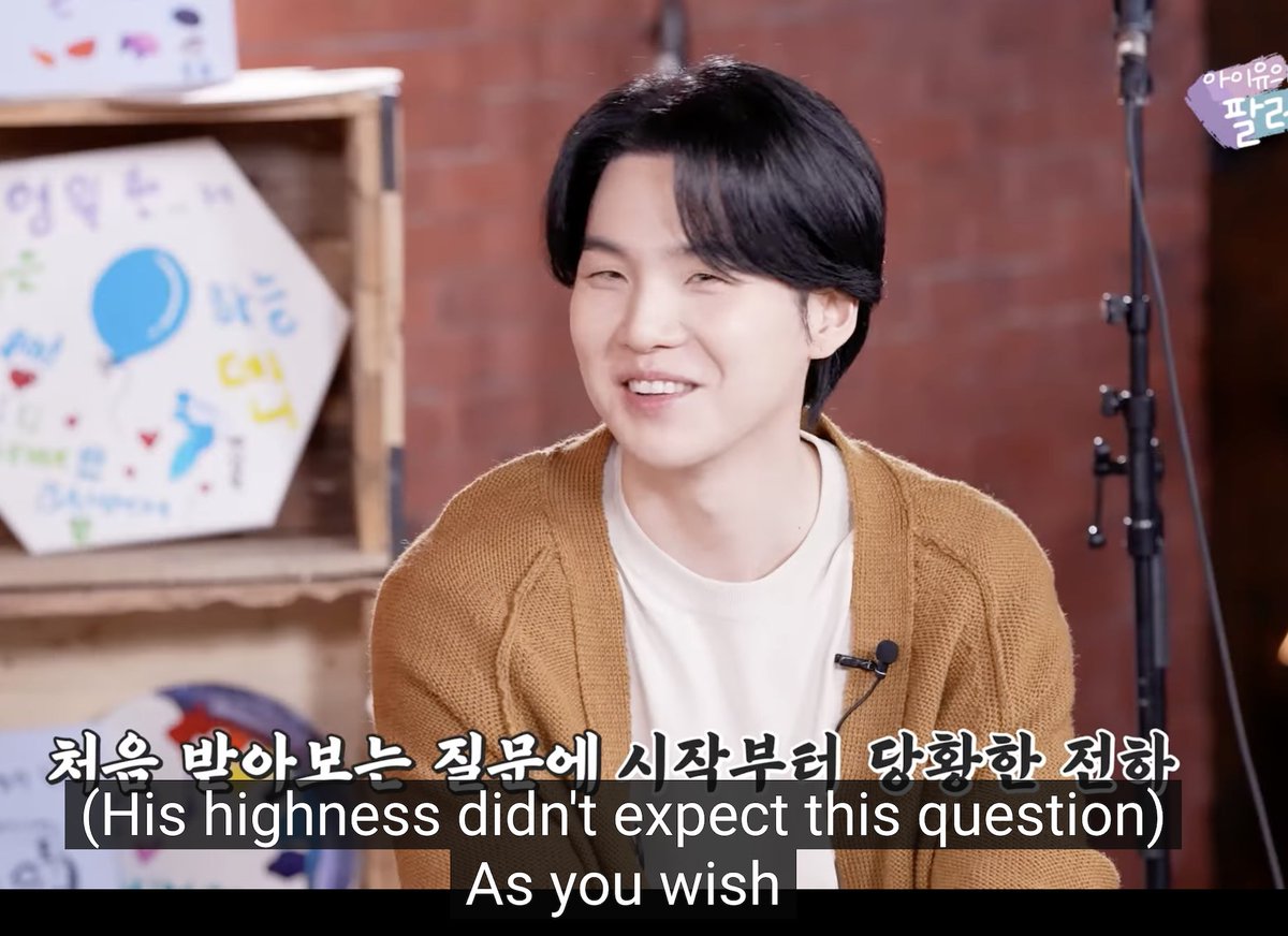 rootedinbangtan's tweet photo. personally i think that every variety show caption should address yoongi as "his highness" from now on https://t.co/igP1WK910g
