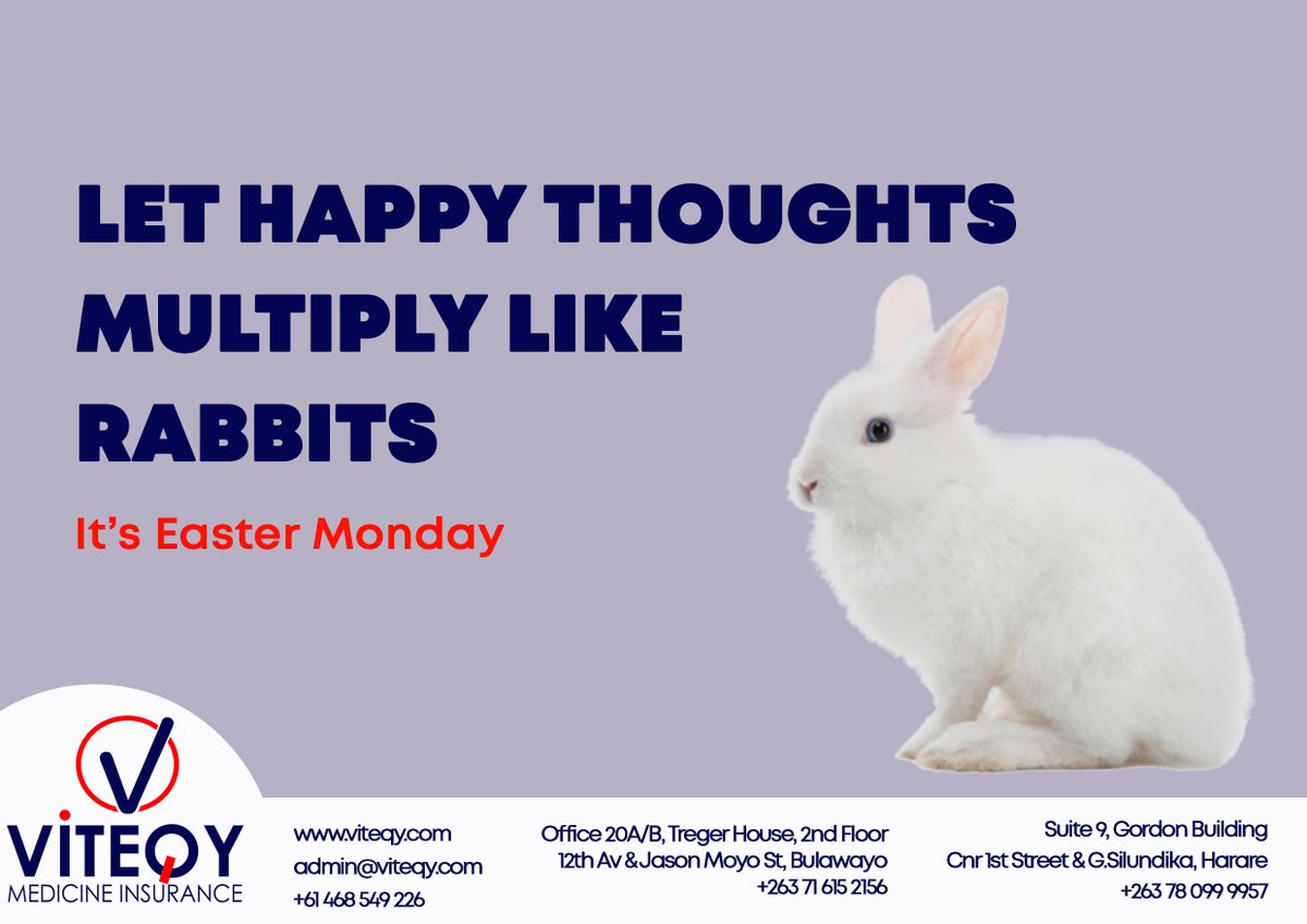 viteqy's tweet photo. Surely a Monday that feels like a Sunday. Hoping you're having an Easter Monday as fabulous as yourself.
LET HAPPY THOUGHTS BE THE ORDER OF YOUR DAY.
#eastermonday #happymonday❤️ #doctors #consultation #dental #optical #viteqy #NoShortfalls #NoAgeLimits
https://t.co/syyKer0bIF https://t.co/u98JttPPMj