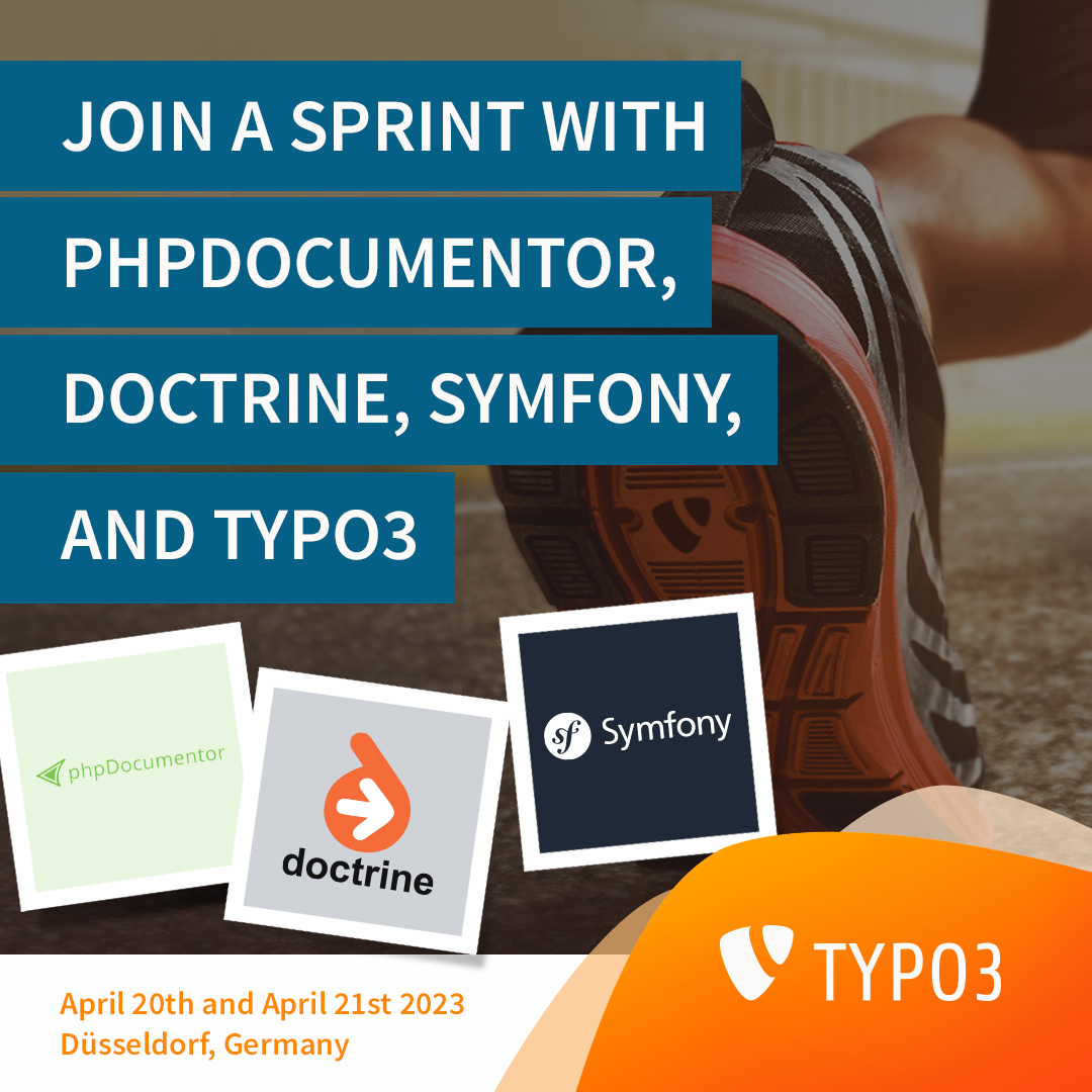 typo3's tweet image. #TYPO3, #phpDocumentor, #Doctrine, and #Symfony teams will unite for a 2-day sprint in Düsseldorf on 20-21 April 2023 to develop a stable version of the rest parser and renderer.Apply to join the sprint and be a part of the journey!
Find out how to join: hubs.li/Q01JqY900
