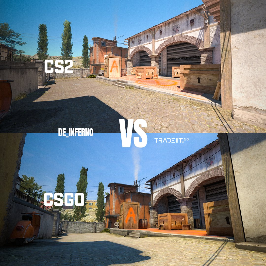 Comparison between CS:GO & CS2 (INFERNO) 