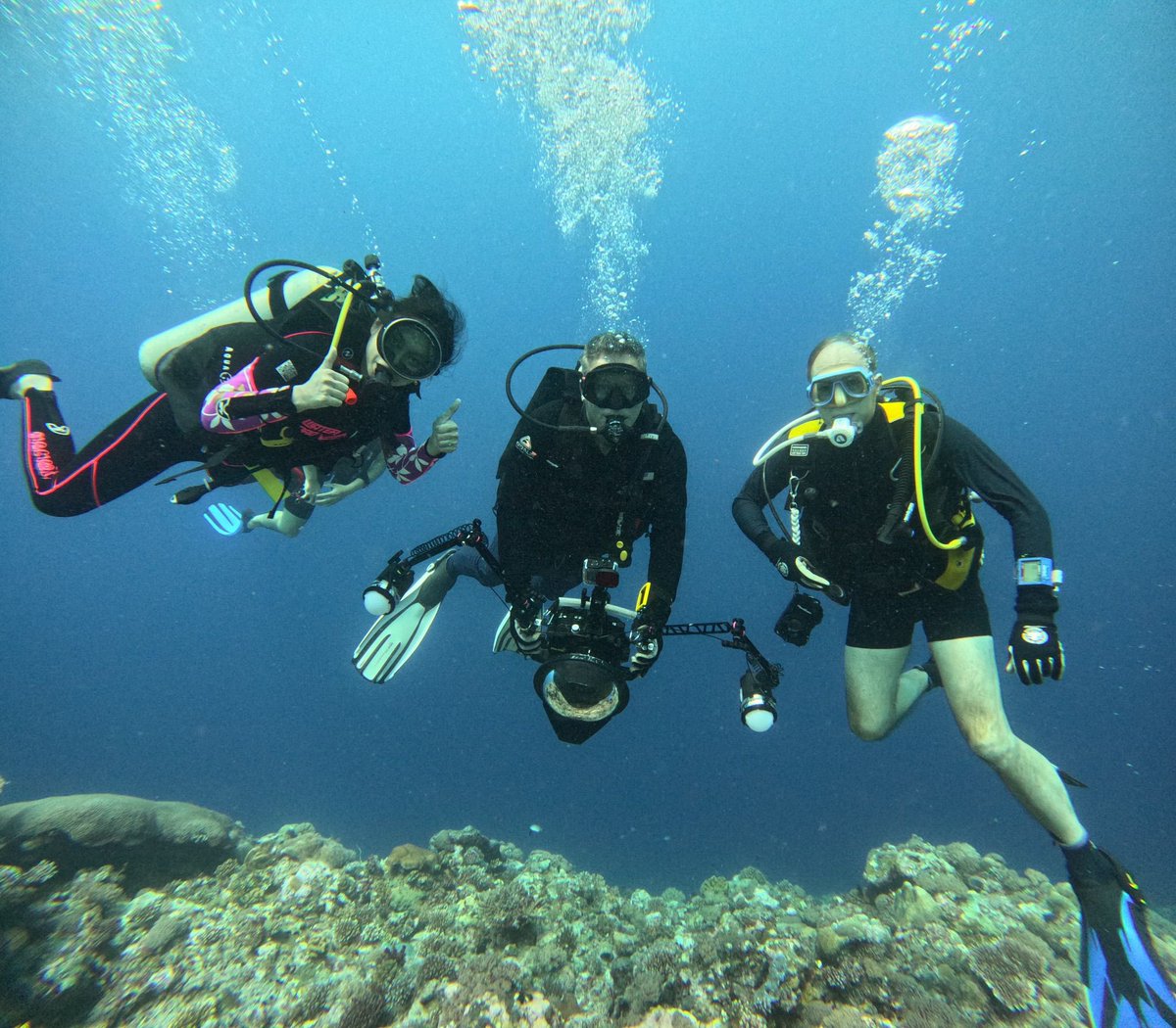 Here in Palau researching the ability of corals to adapt to changing climate. Working in collaboration with Dr Apple Chiu (CUHK) and Prof Peter Mumby (Uni Queensland) @petemumby @ExeterMarine