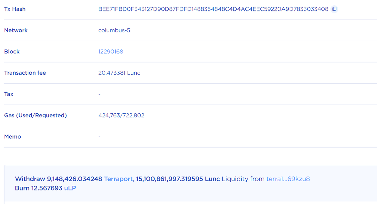 AegisWeb3's tweet photo. #AegisWeb3Alert
🚨🚨🚨@_Terraport_ has been exploited for ~9.7M $TERRA, ~5.4M $USTC and ~15.1B $LUNC.
👇🏻👇🏻👇🏻
https://t.co/GcN1CThIdu
https://t.co/0XD0t2dGp3 https://t.co/qfZQy4LPJp