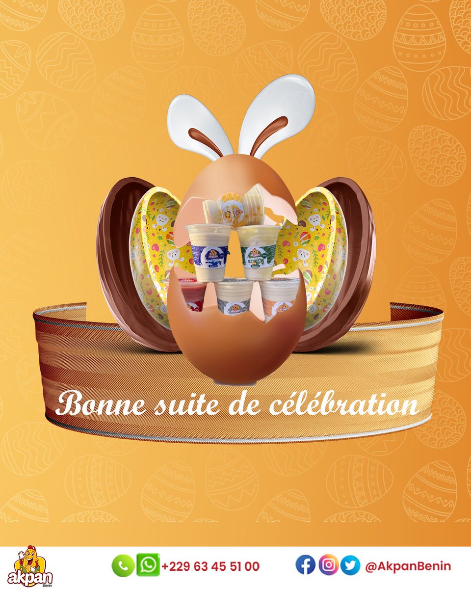 AkpanBenin's tweet photo. Nous espérons que vous avez passé un excellent week-end de Pâques 🙂.
Nous voulons vous souhaiter un bon début de semaine et une continuation agréable de la célébration de cette fête importante. 
#pâques #LundiMotivation #bonnesemaine #akpan #akpanbenin https://t.co/BiUBdAQVMY