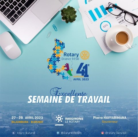 Les clubs #Rotary du #Burundi vous souhaitent une excellente et une fructueuse semaine.

#41è_CDD_Bujumbura
#Rotaryinternational
#District9150
#Rotaryburundi
#Rotaractburundi
#Imaginonslerotary