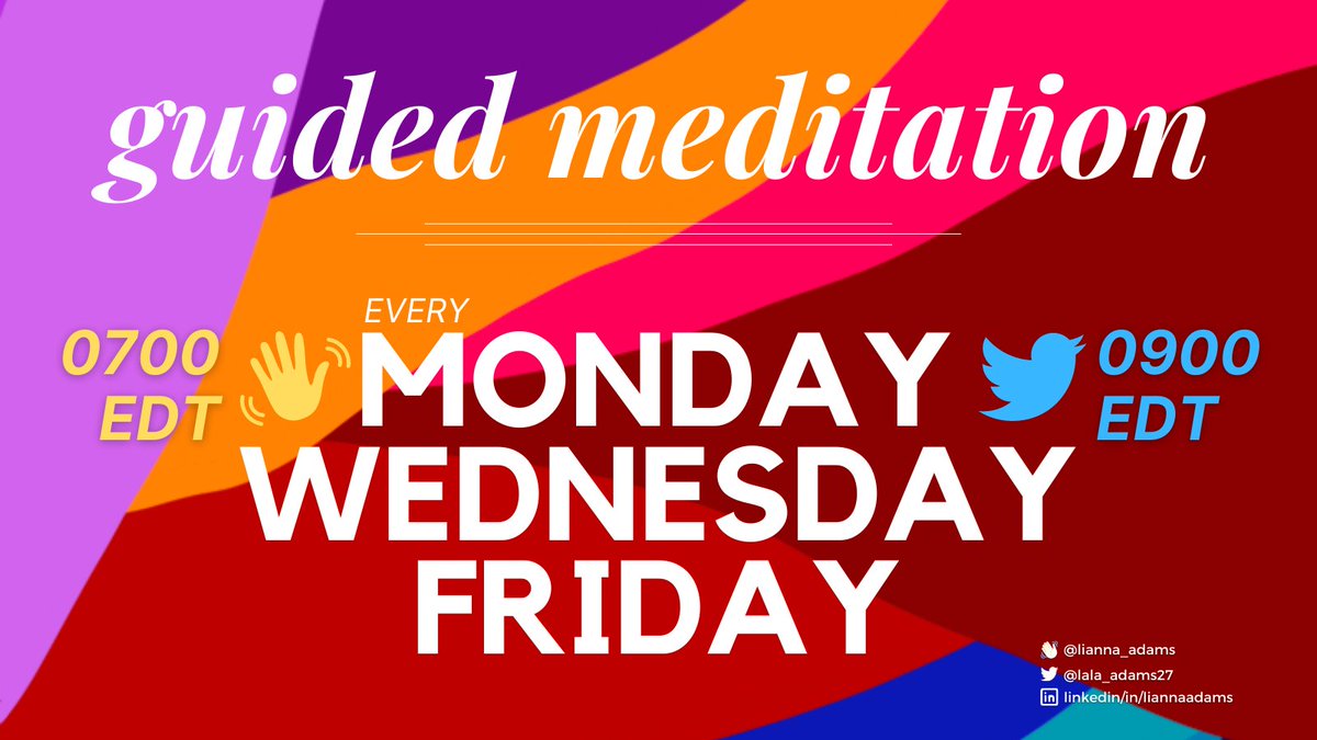 LiannaAdams's tweet photo. #GuidedMeditation is back on @Clubhouse &amp; @TwitterSpaces every Monday, Wednesday, Friday.

Tap in to join me ⬇️ 
Clubhouse ➡️ https://t.co/4joDPqEtTl
Twitterspaces ➡️ https://t.co/T9Uj0lE3TM

@iamnubio @Web3MHC 
#Web3 #Web3Wellness #MindfulWeb3 #Web3Community 
Details👇🏻 https://t.co/z4hkjjid7g