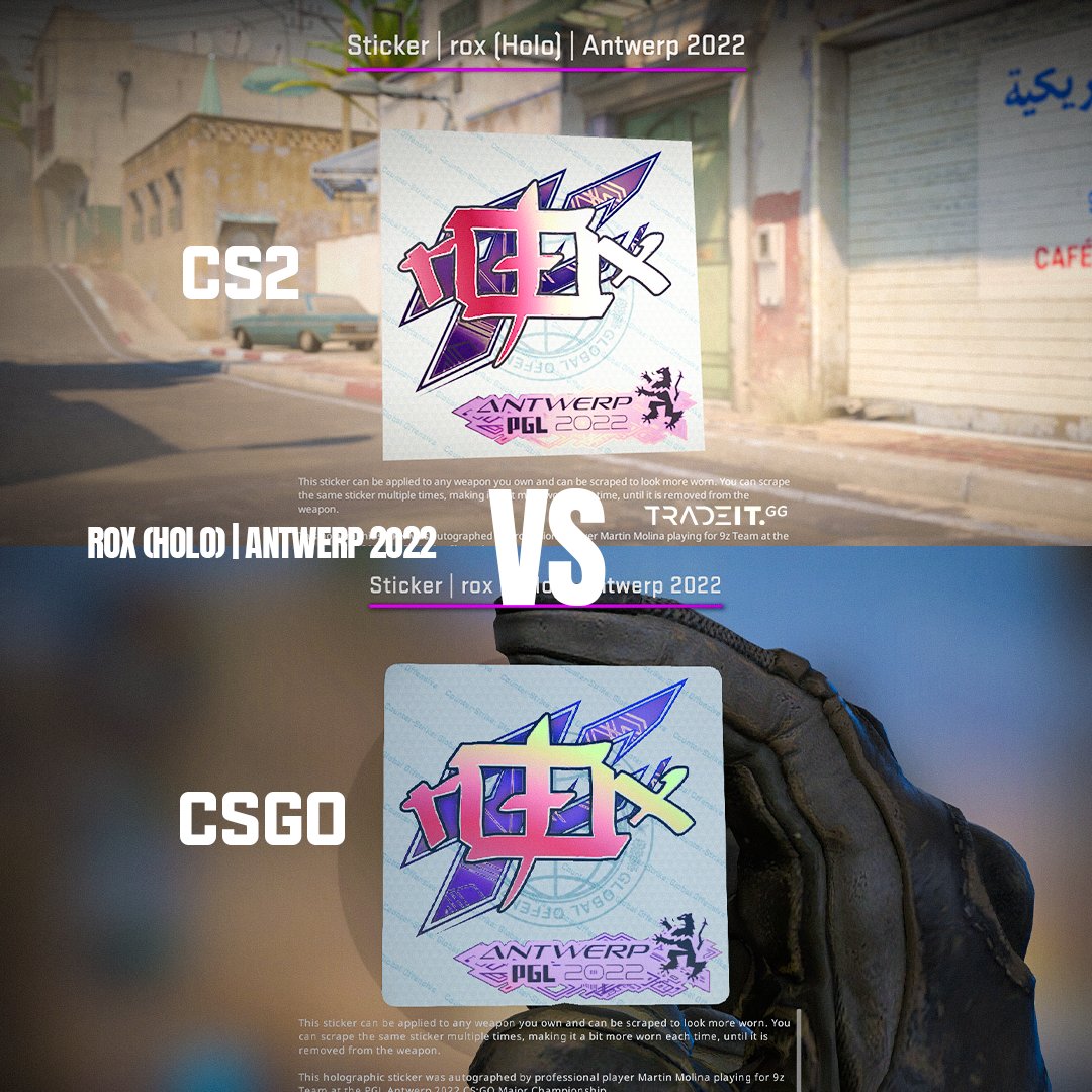 TradeIt.gg on Twitter "ROX HOLO in CS2 or in CSGO?"