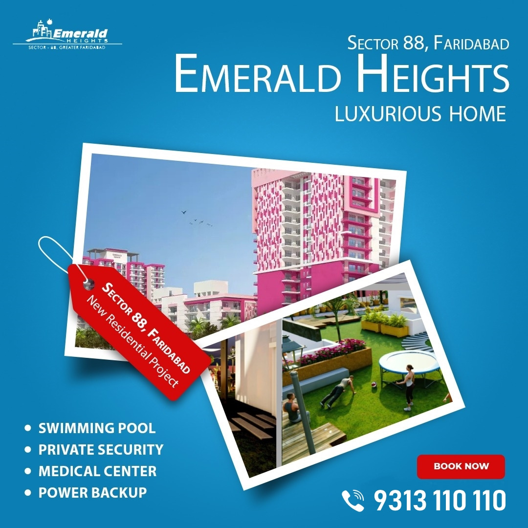 Emerald Heights - 2, 3 & 4 BHK Luxurious Homes in Sector-88, Faridabad
To Know More, Call: 9313110110
#EmeraldHeights #Faridabad #GreaterFaridabad #LuxuryHomes #Redmaple #RedmapleGroup