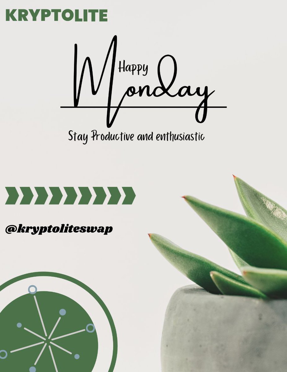 It's a new week, which means new opportunities to shine! Stay focused, stay determined, and let Kryptolite help you reach your passive income goals. #MondayMotivation #Productivity #Success #kryptolite #PassiveIncome #DefiGem #staking #cryptocurrency #BSC #ETH #CronosChain #CORE