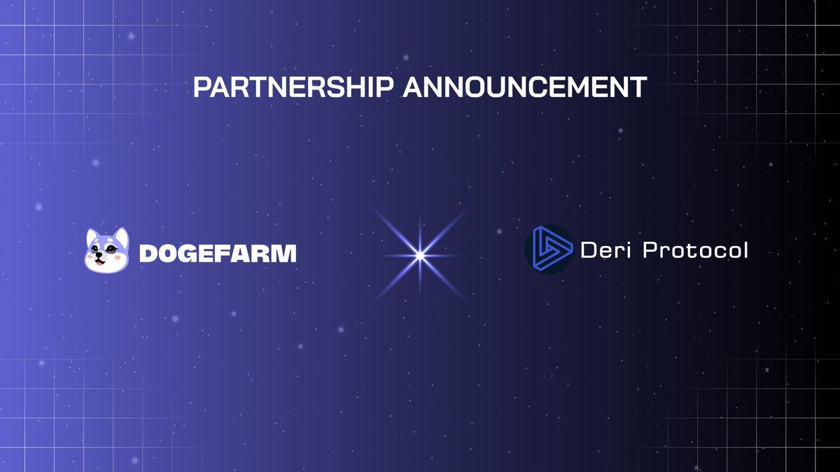 We are thrilled to announce a new partnership between Doge Farm and <a href="/DeriProtocol/">Deri Protocol</a>! 🥂

This collaboration marks an important milestone for both projects as we work together to expand the reach and impact of DeFi.

Stay tuned for exciting updates! 

#DogeFarm $DOF #zkSync