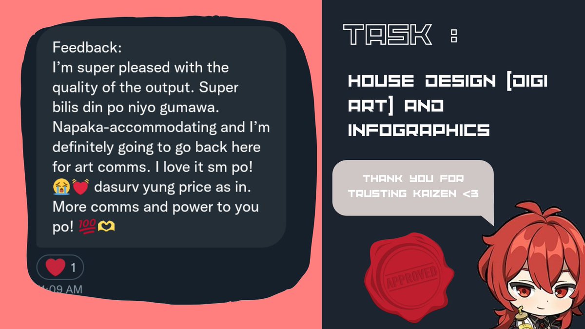 Another satisfied client!!! Thank you so much <333
#kaizenproofs