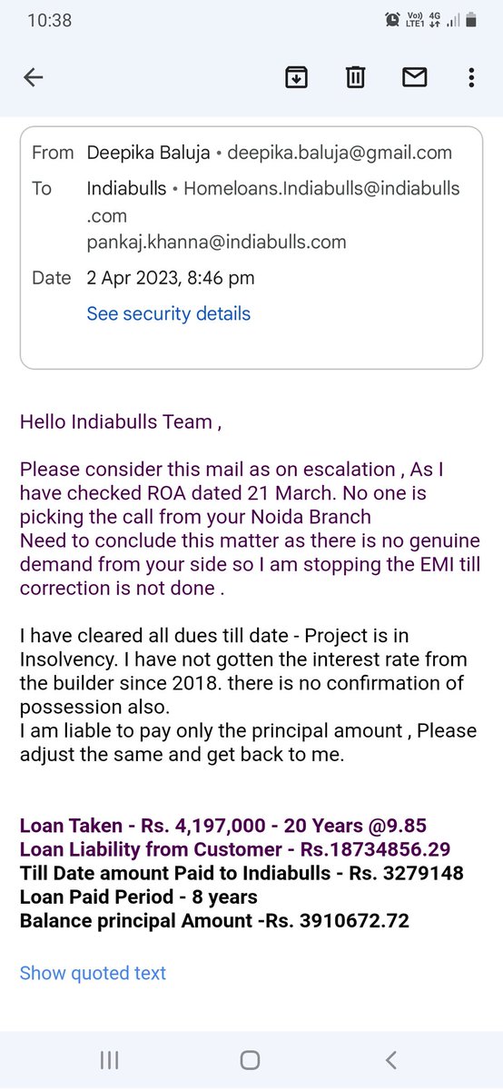 Deepika29486183's tweet photo. @Modi ji  kitna sood lenge ye is loan ka ,koi jawab nahi aa raha bank se paise kat jate hai na do to CIBIL kharab builder ka ek project Insolvency me chala gya to me kyo EMI don..muje kis bat ki saja mil rahi ??? https://t.co/C8WciTXqUD
