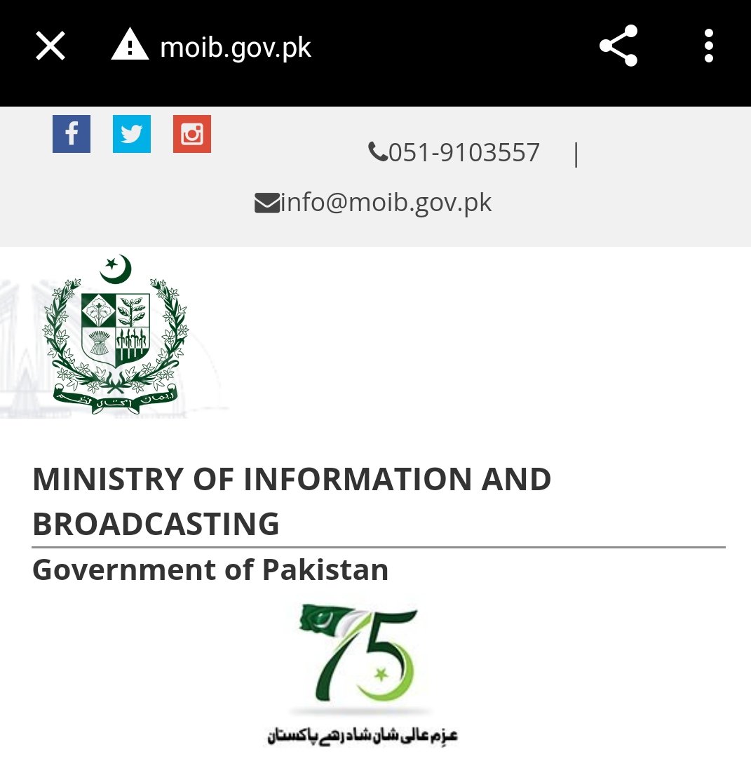 realNaeemAkram's tweet image. The website of Pakistan Ministry of Information and Broadcasting serving content over http. This is a security risk and an open invitation for malicious actors to use the site for evil purposes.
Such level of cyber security ignorance is intolerable.
#cybersecuritybasic #Threat