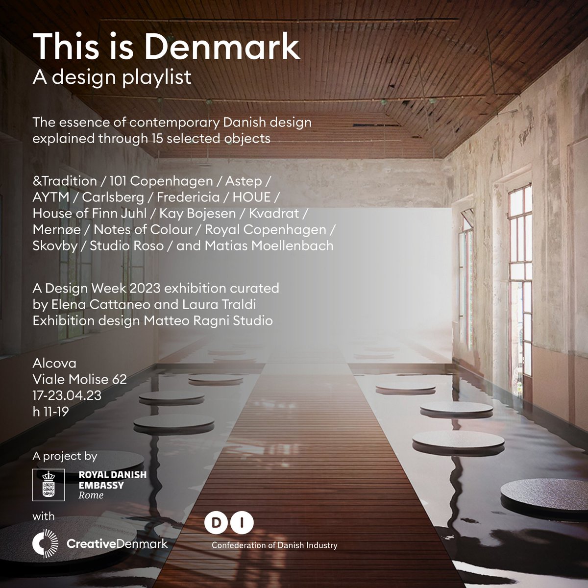 Ci si vede ad Alcova, dal 17 al 23 Aprile: per vedere il #design danese in un #paesaggio fisico e sonoro che lo racconta | #fuorisalone #mdw23 #milan #danishdesign #exhibition