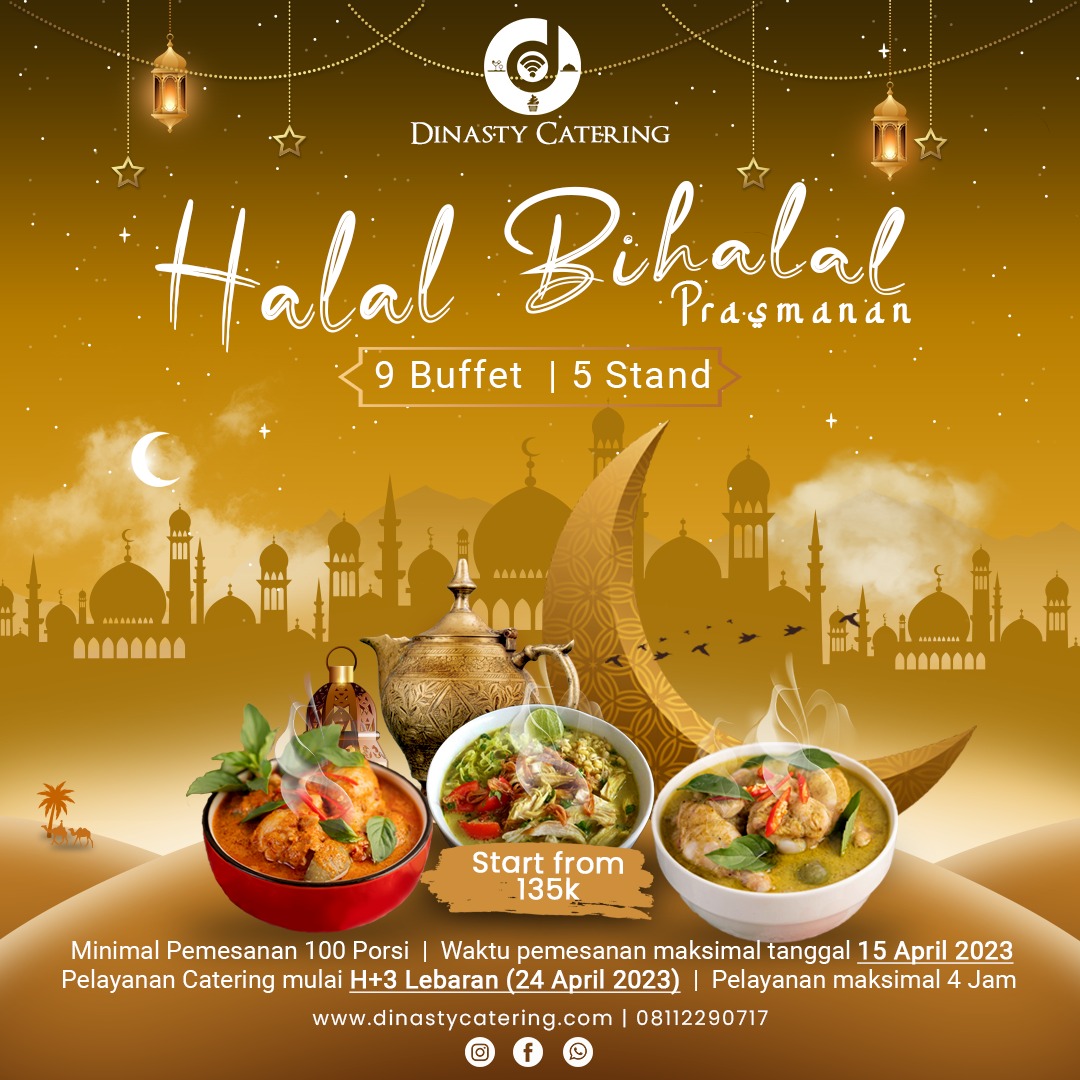 DinastyCatering's tweet photo. Melalui Paket Takbiran dan Paket Halal Bihalal sajikan hidangan menu khas lebaran Indonesia dan spesial menu lainnya 🥰🕌
Segera booking momen kemenanganmu sebelum tanggal 15 April 2023, keburu full book. 
Lebaran 2020 
Lebaran 2023
https://t.co/ggMygGjE6U https://t.co/6thgwj85Vk