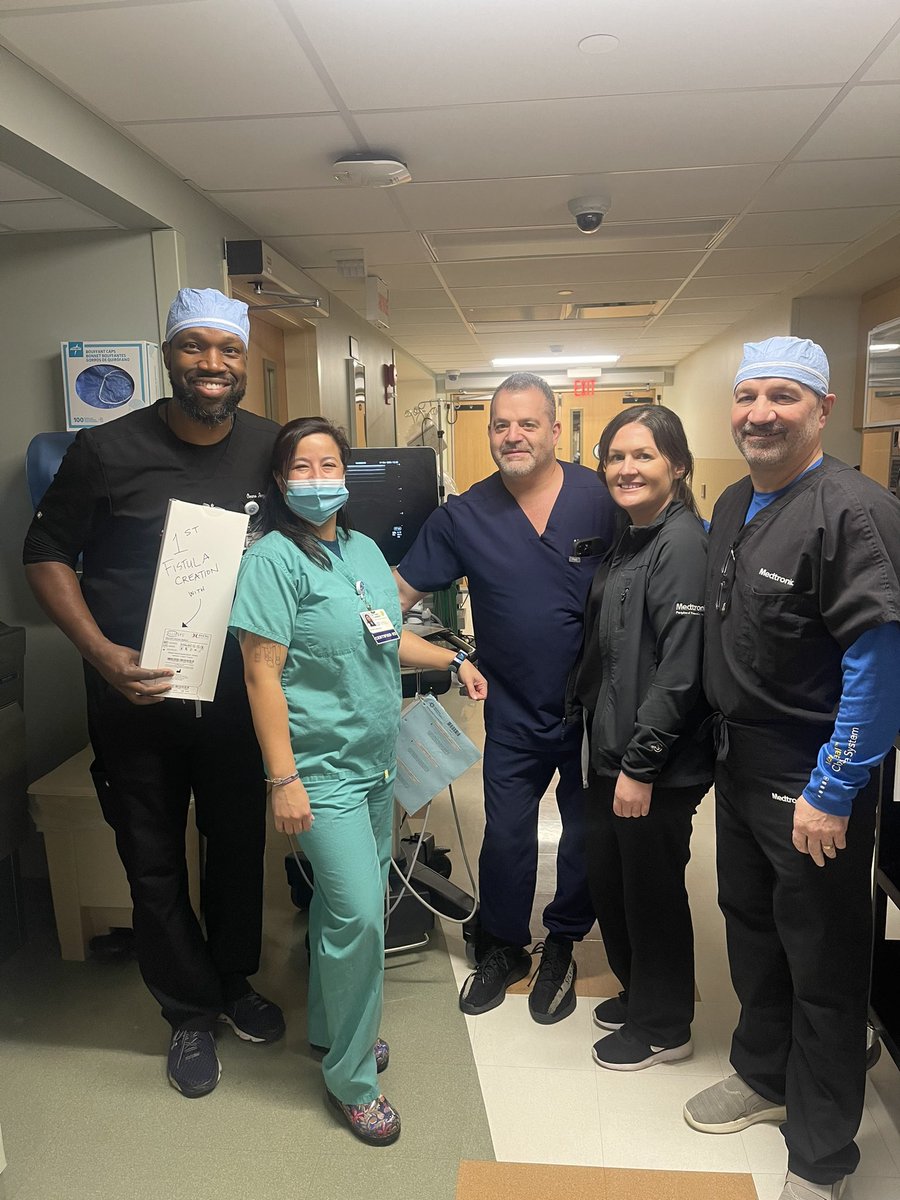 FrankSokolovic's tweet photo. Congratulations Dr Pennycooke! First Ellipsys percutaneous fistula creating at  Bayshore Hospital. #movetheneedle https://t.co/D40ew1YYAh