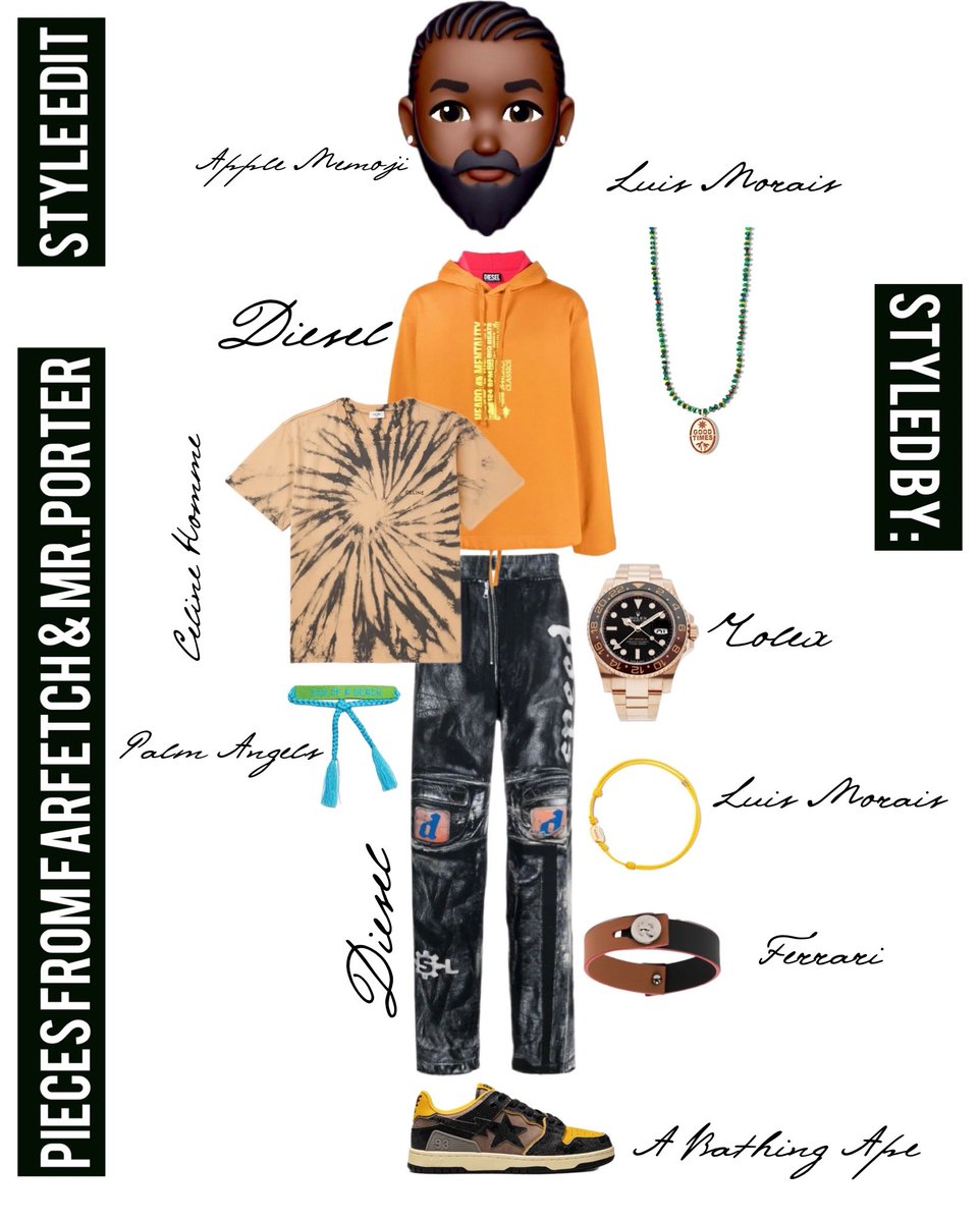 beautytheicon_'s tweet photo. Round 5: One more to go. This one is called, “Freedom.” Style Edit for Memoji Men’s Week! Pieces from FarFetch & Mr.Porter, styled by me. #style #menstyle #menfashion #fashion #styleedit https://t.co/Xm5xEKxBY3