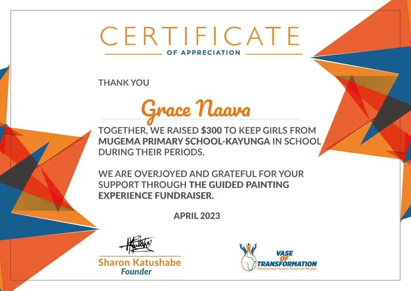 VaseWetransform's tweet photo. Together, we raised $300 to keep girls from Mugema Primary School in school during their monthly periods.
Thank you for your unwavering support👏🥳
#grateful
#eachonereachone
#vasetransforms
#Vase1stfundraiser https://t.co/siZ5nfVgMY