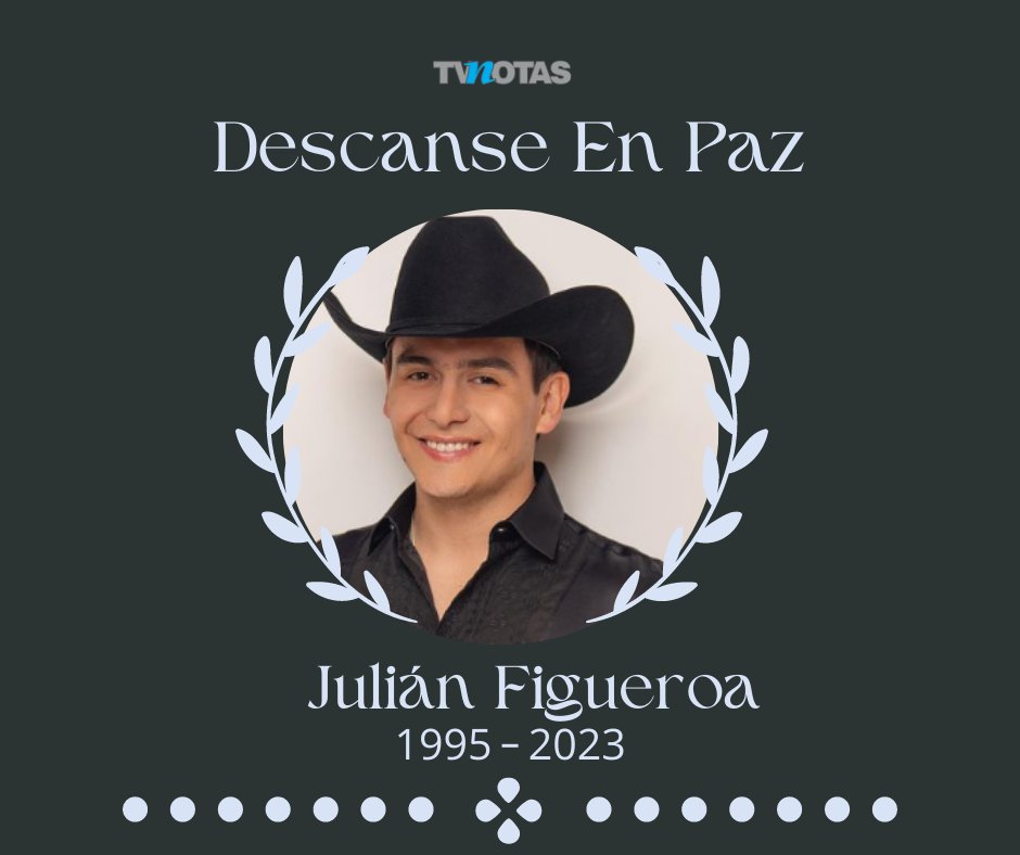 TVNotasmx's tweet photo. 🛑ÚLTIMO MOMENTO🛑
 
Reportan el fallecimiento de Julián Figueroa, hijo de Maribel Guardia y Joan Sebastian. 🕊 https://t.co/Eboi1meKax