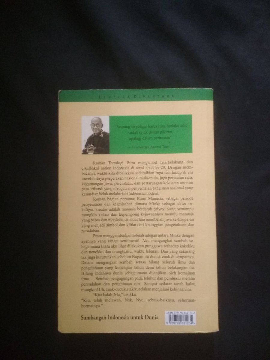 arta_aksara's tweet photo. Bumi Manusia
Penulis: Pramoedya Ananta Toer
Kondisi Buku:
- Preloved/pernah pakai Like new
- Ori
- Isi aman
Harga: Rp. 70.000,-
DM for Order!
#WTS #lumpu #tereliye #prelovedlumpu #artaaksarabook #prelovedbook #preloved #bukubekas #bukumurah #jualbuku #bukusecond #jualbukubekas https://t.co/jv7vORPeVB