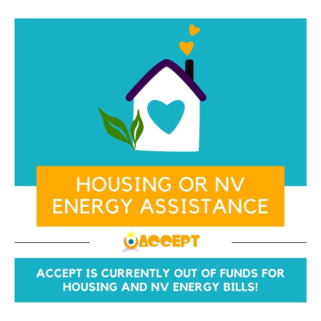 RenoAccept's tweet photo. Housing or NV Energy Assistance Update.

ACCEPT is currently out of funds for housing and NV
energy bills.

We apologize for any inconvenience this may cause. https://t.co/lC1oAQS1fk