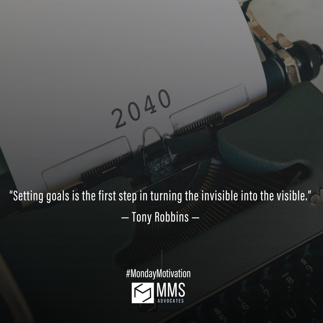 “Setting goals is the first step in turning the invisible into the visible.” — Tony Robbins —

#MondayMotivation 
#mmsadvocates