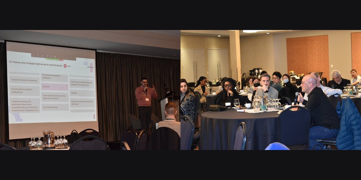 aimss_ualberta's tweet photo. AIHC 2023 Highlights!

Thank you to all our sponsors, speakers, and attendees for this amazing success! We couldn’t have done it without all of your support! 

We hope to see you all at our future events and initiatives! ツ

#AI #healthcare #research #conference #AIHC2023 https://t.co/n2giiEpFzc