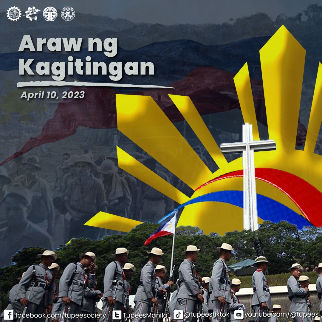 TupeesManila's tweet photo. 𝐀𝐑𝐀𝐖 𝐍𝐆 𝐊𝐀𝐆𝐈𝐓𝐈𝐍𝐆𝐀𝐍

This day, also known as Araw ng Kagitingan or Bataan Day, commemorates the fall of Bataan, an important event in Filipino history. https://t.co/bF6bEP1Xuw