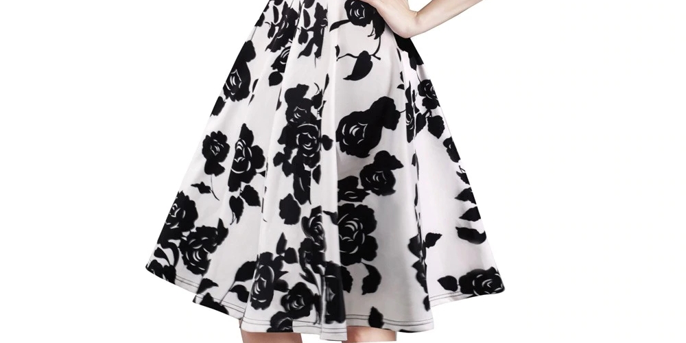 Floral Casual Stylish Elegant Print Charming Women O Neck Sleeveless Zipper Dress #londonfashion #Lebanesefashion #italyfashion #newyorkfashion #Dubaifashion eezymart.com/nice-forever-s…