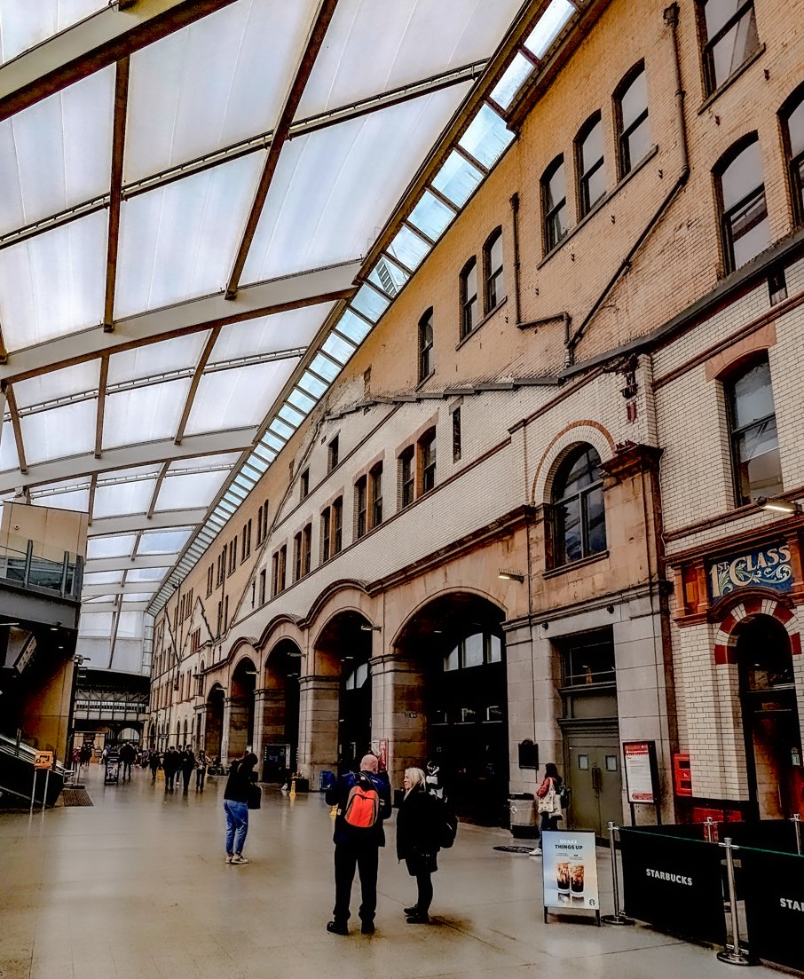 Monographicalx's tweet photo. You can see the outline of the old roofline, now completely covered with a modern dome - the wonders of Victoria Station in #Manchester 

read more here > https://t.co/nftOfsIiDf 

#monographical #victoria #station #railways #uk #travel #blog https://t.co/s4n7wsiicp