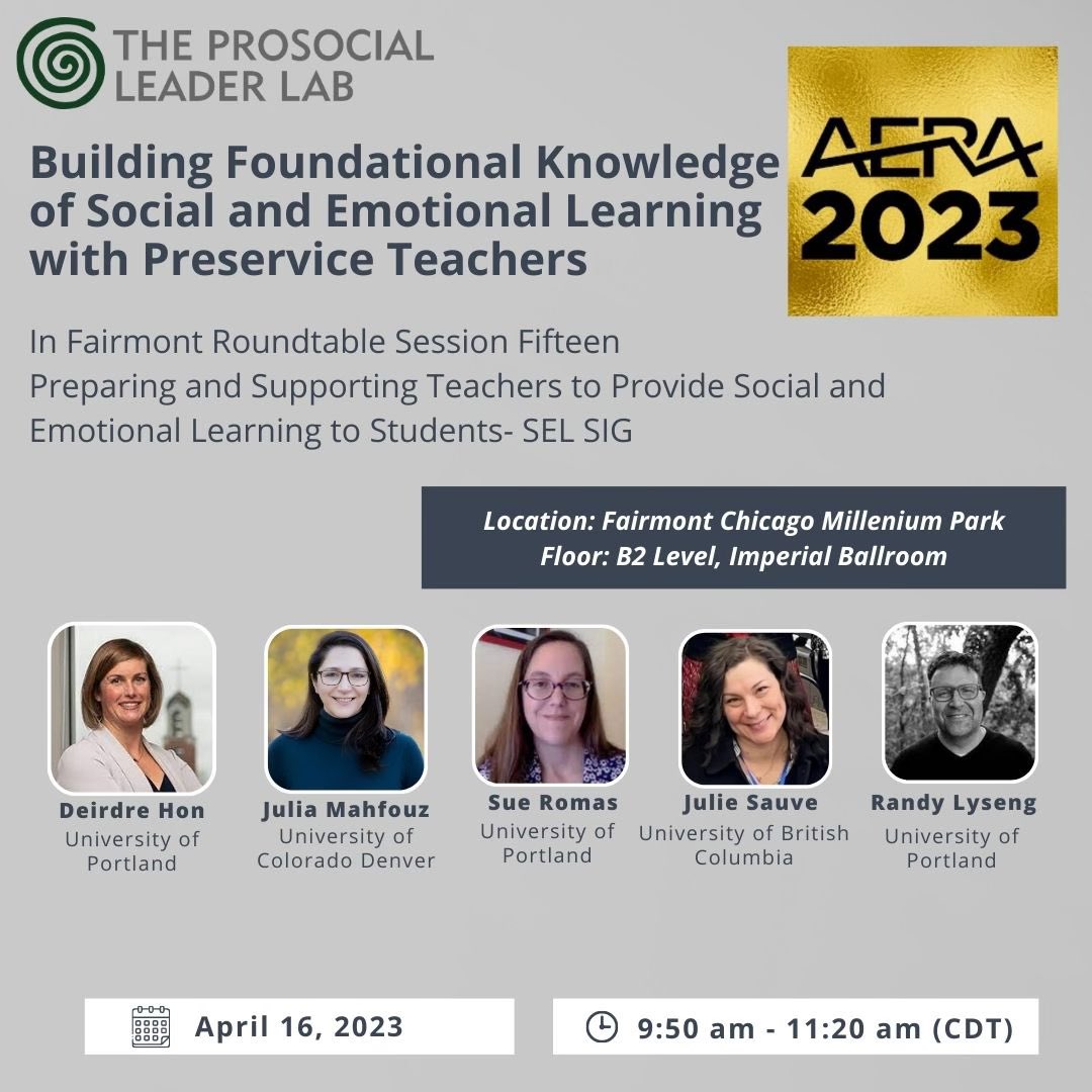 As you plan your #AERA23 schedule & sessions to attend, check out these presentations that may be of interest to you. We’d love to engage with you and discuss #AdultSEL, #Prosociality & preservice education. We look forward to your attendance @CUDenverEd @Sel4Co @AERA_SIG_SEL