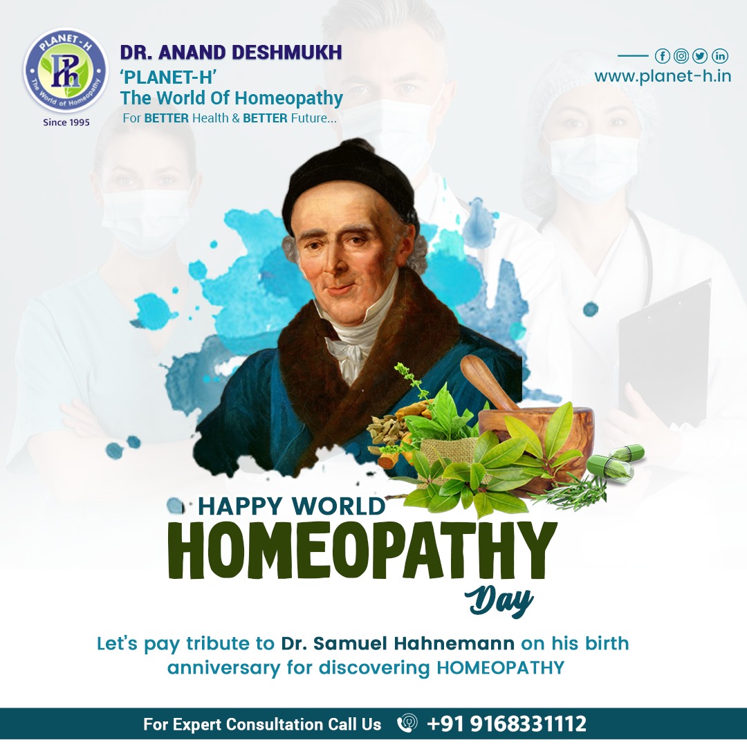 On World Homeopathy Day, I would like to extend my warmest wishes to all those who practice and benefit from homeopathy. May this day serve as a reminder of the incredible healing power of this traditional system of medicine. 👨🏻‍⚕️
.
.
#Planet_H #worldhomeopathyday #HOMEOPATHYDAY