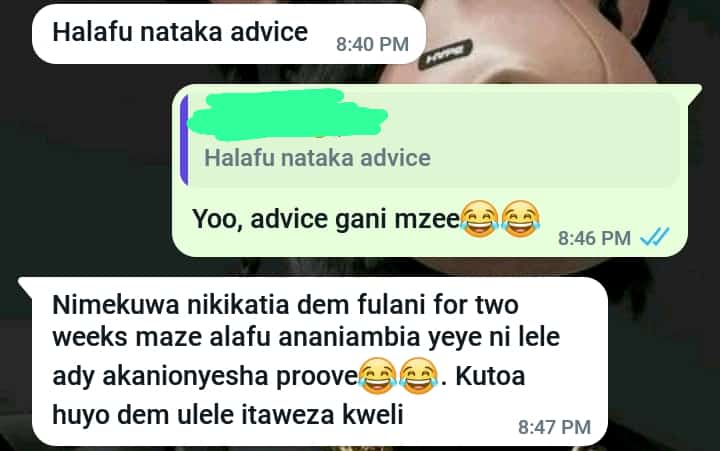 Yoo,any advice kwa huyu msee ?