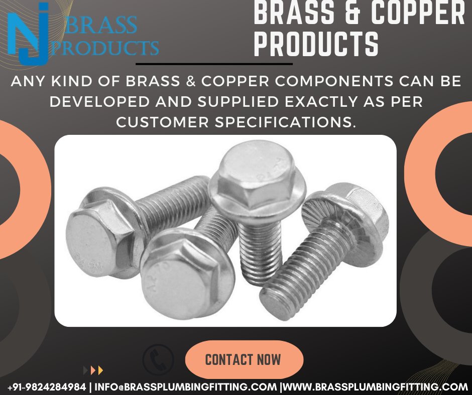 brassplumbingf1's tweet photo. Our Company Name: NJ Brass
+91-9375084984
info@brassplumbingfitting.com
https://t.co/DKC6CPlWX7
#Brassspacers #RoundSpacers #HexagonalSpacers #screws #nutbolts #knurledscrews #supplier
#brassanchors #brassfasteners #brassnuts #brassbolts #brassinserts #brasssexporter https://t.co/7c02vcgyVh